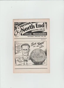 PRESTON NORTH END v BLACKBURN ROVERS - 1958/59 - Picture 1 of 3