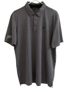 Travis Mathew Monterey Chest Stripe Polo Gray Shirt Mens XL Performance Golf NWT - Picture 1 of 7