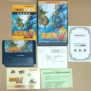 SANGOKUSHI 2 Japan Famicom Nintendo with Box Manual Card Unused Sticker Tested - Picture 1 of 24