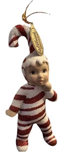 Katherine's Collection Elfo Pixie Candy Cane Glitter Ornamento - Foto 1 di 7