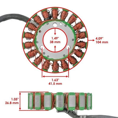Stator for Hyosung ST7 ST-7 Deluxe FI 2010 2011 2012 2013 - Imagem 1 de 4
