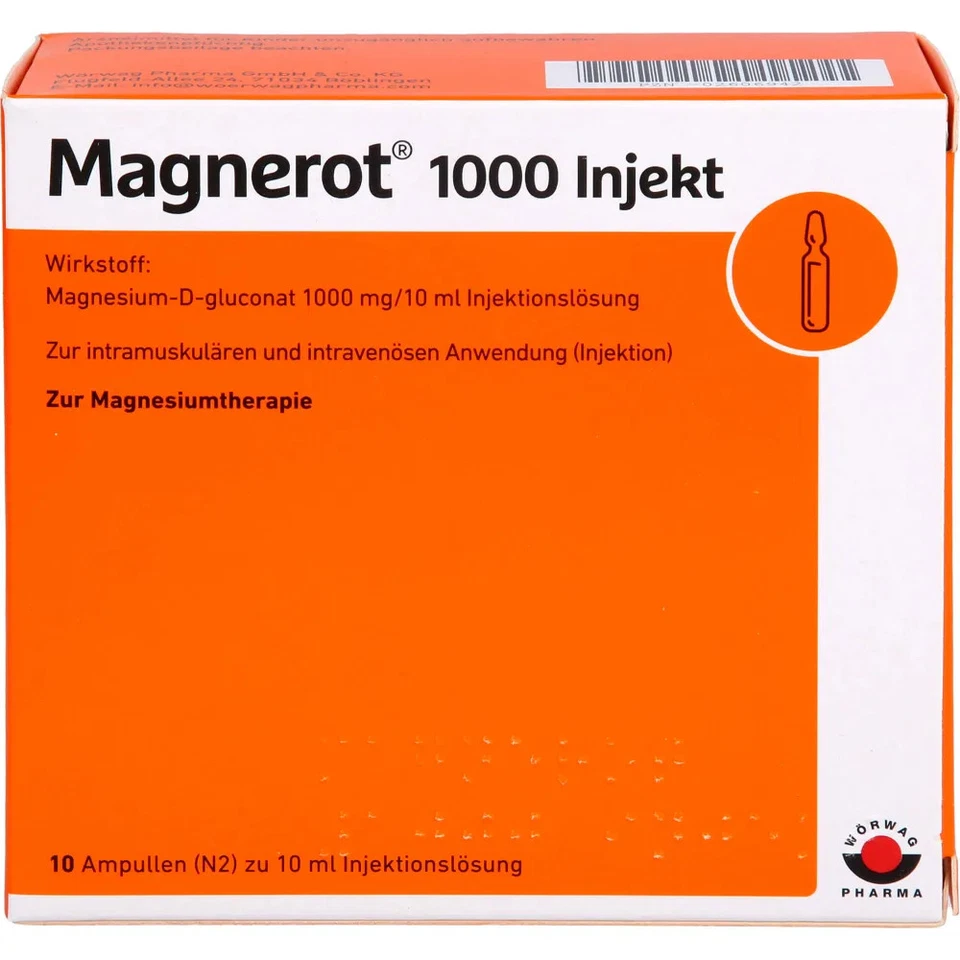 WÖRWAG PHARMA GMBH & CO. KG Magnerot 1000 Injekt Ampullen 10X10ml - 02606942