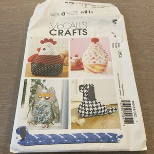 Mccalls Crafts M6414 puerta y tiro topes gallina cupcake perro búho patrón sin cortar OSZ - Imagen 1 de 4