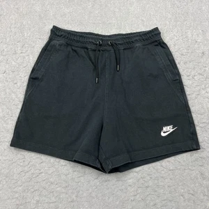 Nike NSW Shorts Womens Small Black French Terry 4" Embroidered Swoosh CJ3754 - Picture 1 of 12