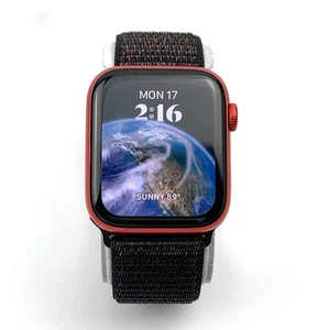 Apple Watch Series 6 Red Aluminum Case 40mm with Black Nylon Loop (GPS) - Picture 1 of 7