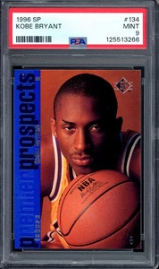 Tarjeta de baloncesto 1996 SP #134 Kobe Bryant novato PSA 9 NBA HOF RC - Imagen 1 de 2