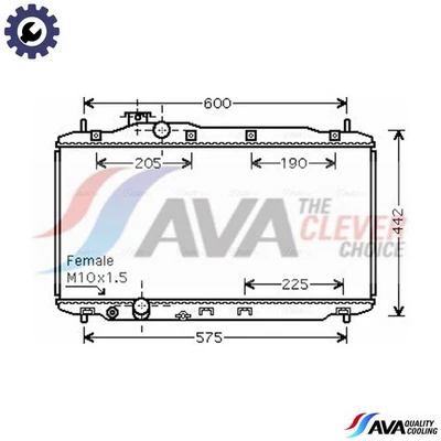 RADIATOR ENGINE COOLING HD2189 FOR HONDA CIVIC/VIII/Hatchback R18A2 1.8L 4cyl - Image 1 of 4