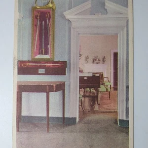 Vintage 1932 Postcard Mount Vernon Hall And Music Room George Washington - Picture 1 of 3