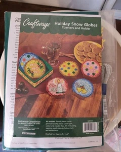 Craftways Holiday Snow Globes Coasters And Holder Kit # 570117 - Picture 1 of 3