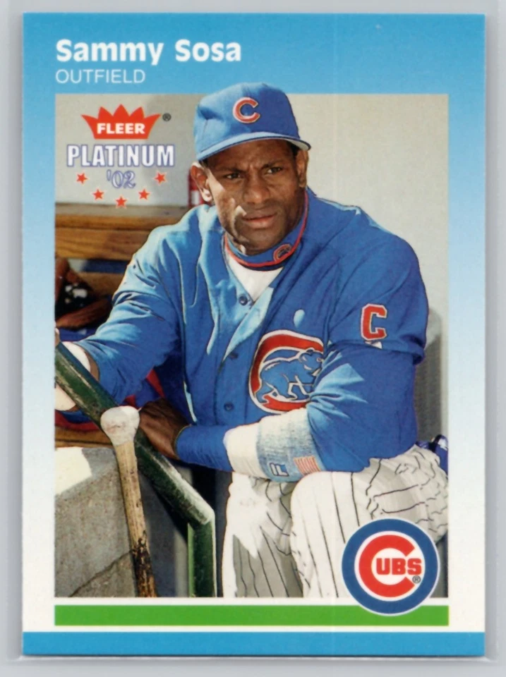 2002 FLEER PLATINUM #34 SAMMY SOSA  CHICAGO CUBS - Image 1 of 2