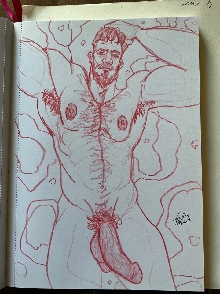 Hk19 Muscle hunk фигурка рисунок иллюстрация Billy thrash beefcake гей int - Изображение 1 из 1