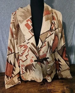 Lauren Ralph Lauren Damen Gr. XL mehrfarbig Aztekenmuster Cardigan Jacke gebraucht, in einwandfreiem Zustand - Bild 1 von 7
