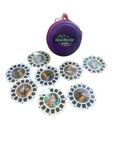 VIEW-MASTER grüne Hartschale Aufbewahrung Tragetasche mit Reißverschluss - mit 8 Rollen - - Bild 1 von 3