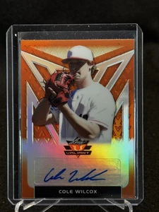 2020 Leaf Valiant #PA-CW1 Cole Wilcox Portrait Autographs Orange #/75 - Bild 1 von 2