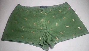 Nautica Green Shorts With Pineapples Girls Size 14 - Picture 1 of 6