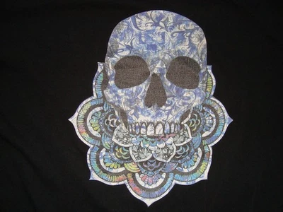 CAMISETA ROBERT GRAHAM MANGA CORTA ALGODÓN NEGRA SCULL HOMBRE TALLA GRANDE ¡GENIAL! Foto 1 de 4