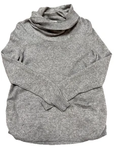 Repeat Cashmere Tunic Sweater Sz /36 XS Gray Turtleneck Cowl Neck - Picture 1 of 11