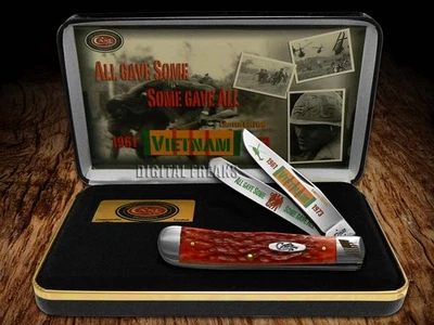 Case xx Knives Trapper Vietnam War Jigged Red Bone 1/3000 CAT-VIET - Image 1 of 4