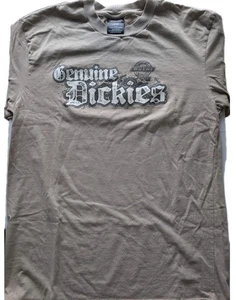 T-shirt grafica Dickies "Genuine Dickies" grande marrone kaki grigio streetwear - Foto 1 di 4