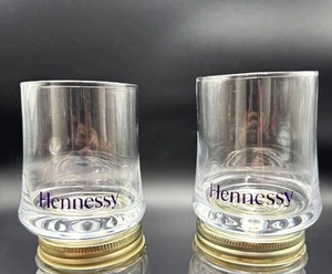 HENNESSY Lowball Courvoisier Snifter Cognac Glas von M. Young lila Schriftzug - Bild 1 von 11