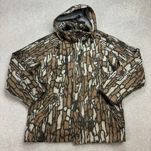 RealTree Jacket Adult Large Brown Work Wear Camo Hunting Hood Fleece USA Men - Picture 1 of 12