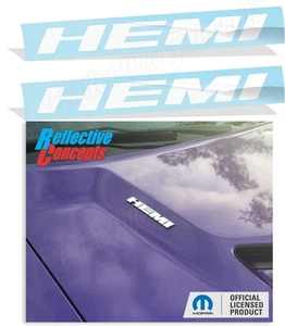 HEMI Hood or Fender Badge Overlay Decals for 2011-2019 Dodge Challenger - Picture 1 of 73