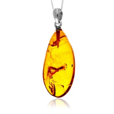 925 Sterlingsilber & Kognak Baltisch Bernstein Exklusiv Einzigartig Anhänger - Bild 1 von 3