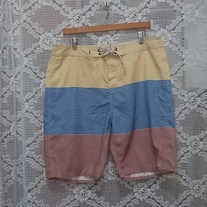 ELEMENT Watershorts Board Surf Shorts Swim Trunks Red Blue Yellow Men’s Size 36 - Picture 1 of 7