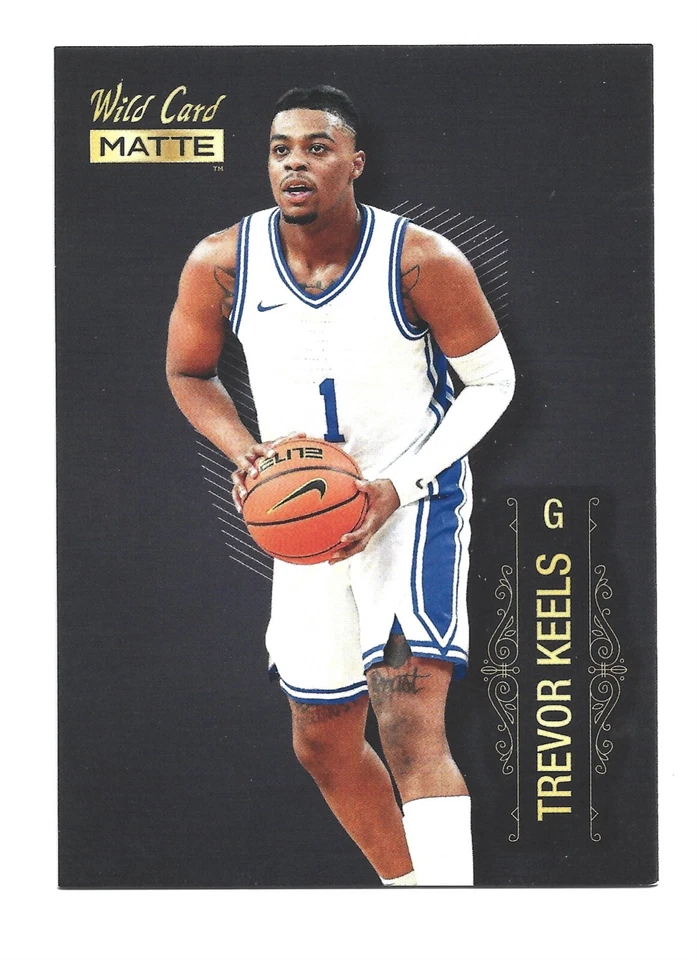 2022-23 Wild Card Matte Draft Black #MB-70 Trevor Keels Duke Blue Devils Card - Image 1 of 1