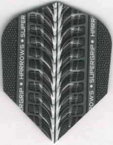White HARROWS SUPERGRIP Dimplex Rippen Dart Flüge: 3 pro Set - Bild 1 von 4
