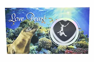 Sea Lion Love Wish Pearl Necklace DIY Pendant with 16" Stainless Steel Necklace - Picture 1 of 5