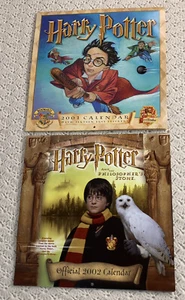 Lot 2 Vintage Harry Potter calendar 2001 Hogwarts Gryffindor 2002 Philosophers - Picture 1 of 11