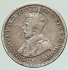 1922 AUSTRALIA King George V Coat-of-Arms - SIXPENCE Antique SILVER Coin i111836