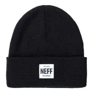 NEFF Lawrence Acrylic Beanie One Size Fits Most Solid Black - Picture 1 of 1