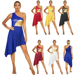 Women Sleeveless Lyrical Dance Costume Liturgical Church Praise Dance Dress - Picture 1 of 74