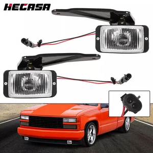Pair Front Fog Lights Lamps For 1988-1999 2000 Chevrolet C1500 C2500 K1500 K2500 - Picture 1 of 24