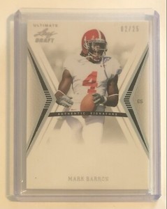 Mark Barron 2012 Leaf Ultimate Draft RARE UNSIGNED 2/25 Alabama Crimson Tide