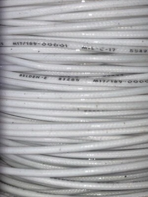 Belden 83265 RG178B/U MIL-C-17G 50 Ohm Teflon Silver Plated 10 ft Hank - Image 1 of 2