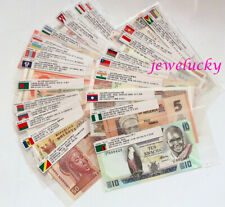 52 Foreign World Banknotes 28Countries Flags Currency Sleeves protect Collection