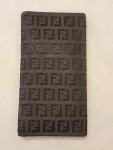 Fendi Zucchino Logo Long Check Wallet Rare - Picture 1 of 5