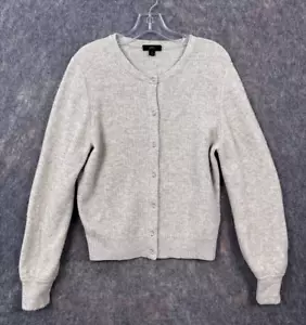 J Crew Sweater Women M Jewel Button Office Layer Monochrome Traditional Core Y2K - Picture 1 of 15