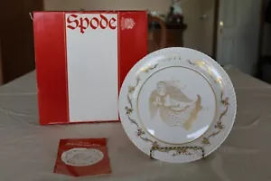 Spode 1971 Vintage Christmas Collector Plate Angel "Ding Dong! Merrily On High" - Picture 1 of 12