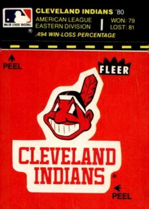 Cleveland Indians Logo 1981 Fleer Baseball Sticker - #NNO Team Sticker - - Bild 1 von 2