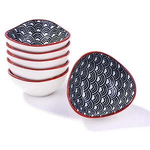 Japanese Soy Sauce Dish Set of 6 Sauce Bowls Dipping Sauce Bowls Kitchen Item... - Picture 1 of 7