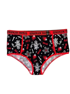Torrid Sexy Brief Black Red Stranger Things Panty Underwear 2 NWT - Picture 1 of 1