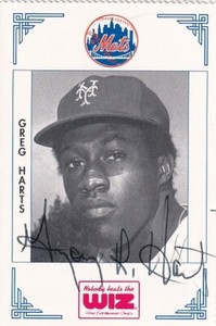 Greg Harts 1991 New York Mets WIZ #162 SIGNED CARD AUTOGRAPHED