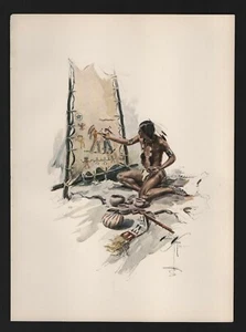 Harrison Fisher 1906 Illustration The Song of Hiawatha - 11 - Picture 1 of 1