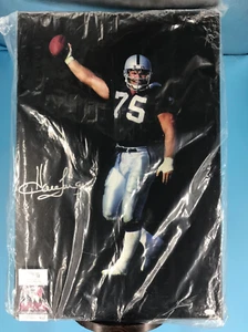 Howie Long Unique Signed Blacked-Out Canvas JSA Authenticated New Wrapped - Picture 1 of 9