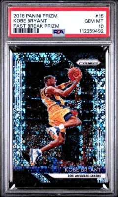 Panini Prizm Fast Break Kobe Bryant #15 2018 PSA 10 GEM Los Angeles Lakers Foto 1 de 2