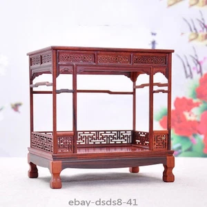 Antique Chinese Miniature Bed Model Dollhouse Furniture Bedroom Decor - Picture 1 of 3